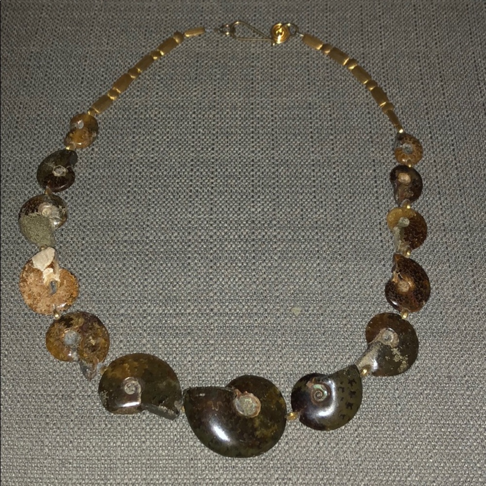 Olive colored stone necklace